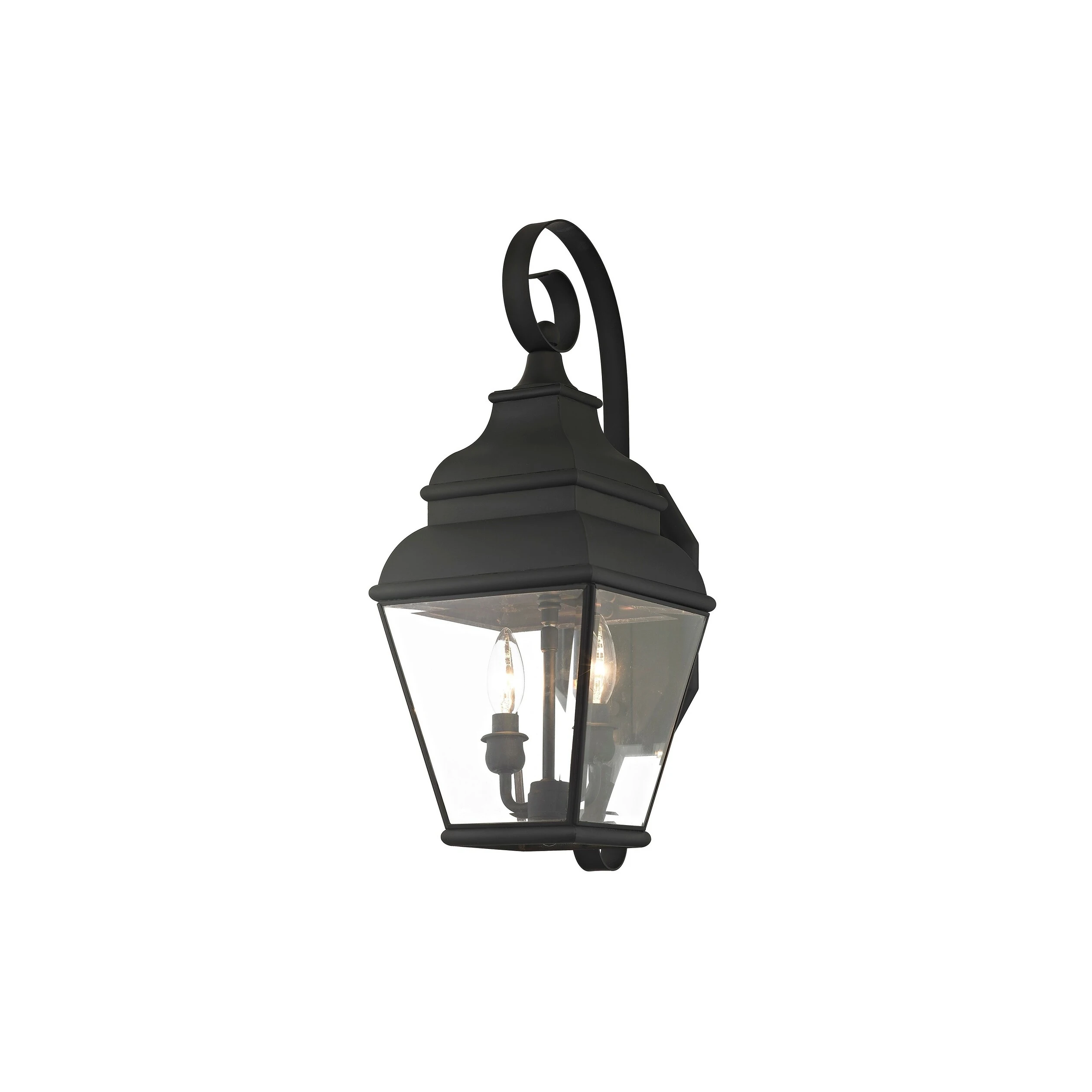 Livex Lighting Exeter 2-Light Black Outdoor Wall Lantern - 8