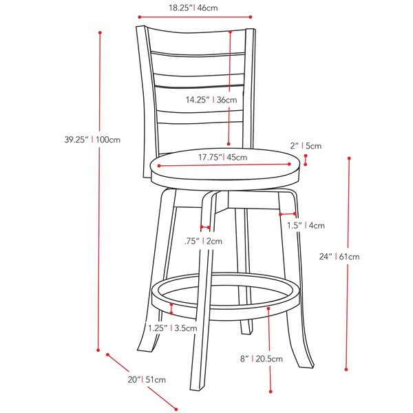 CorLiving Espresso and White Leatherette Counter Height Barstool