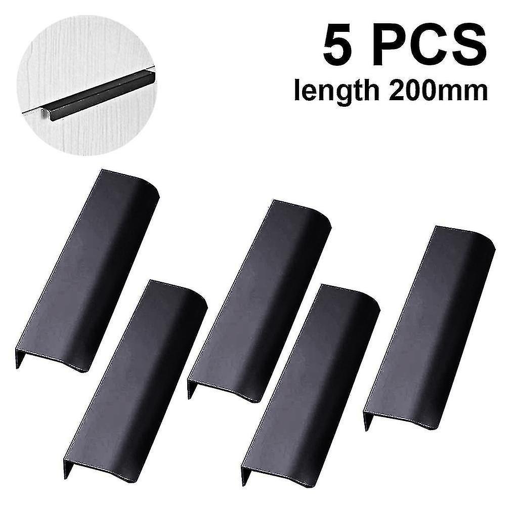 5 Pcs Modern Style Finger Edge Pull Furniture Drawerhandles Hidden Cabinet Kitchen Drawer Handles Kn