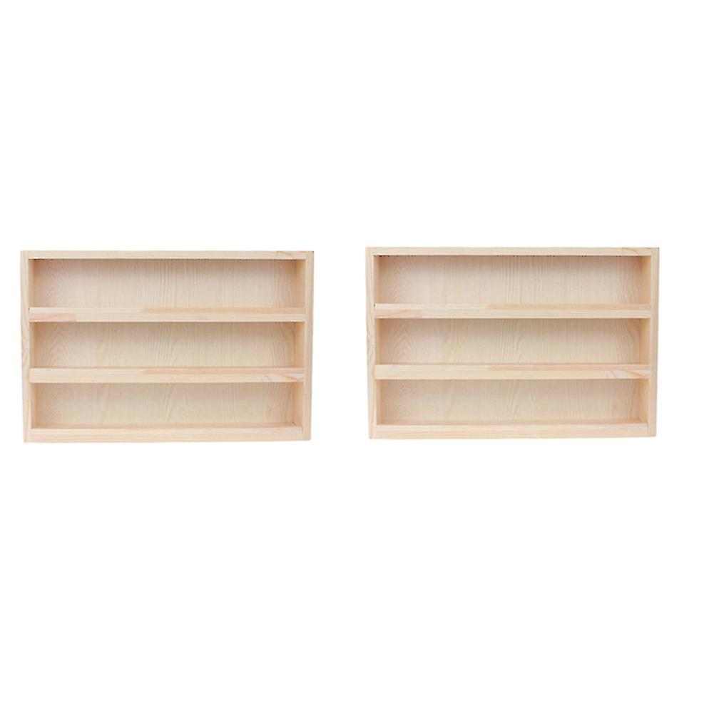 2x 3 Ties Desktop Storage Rack Mini Tabletop Bookcase File Holder Making Tape Storage Display Shelf