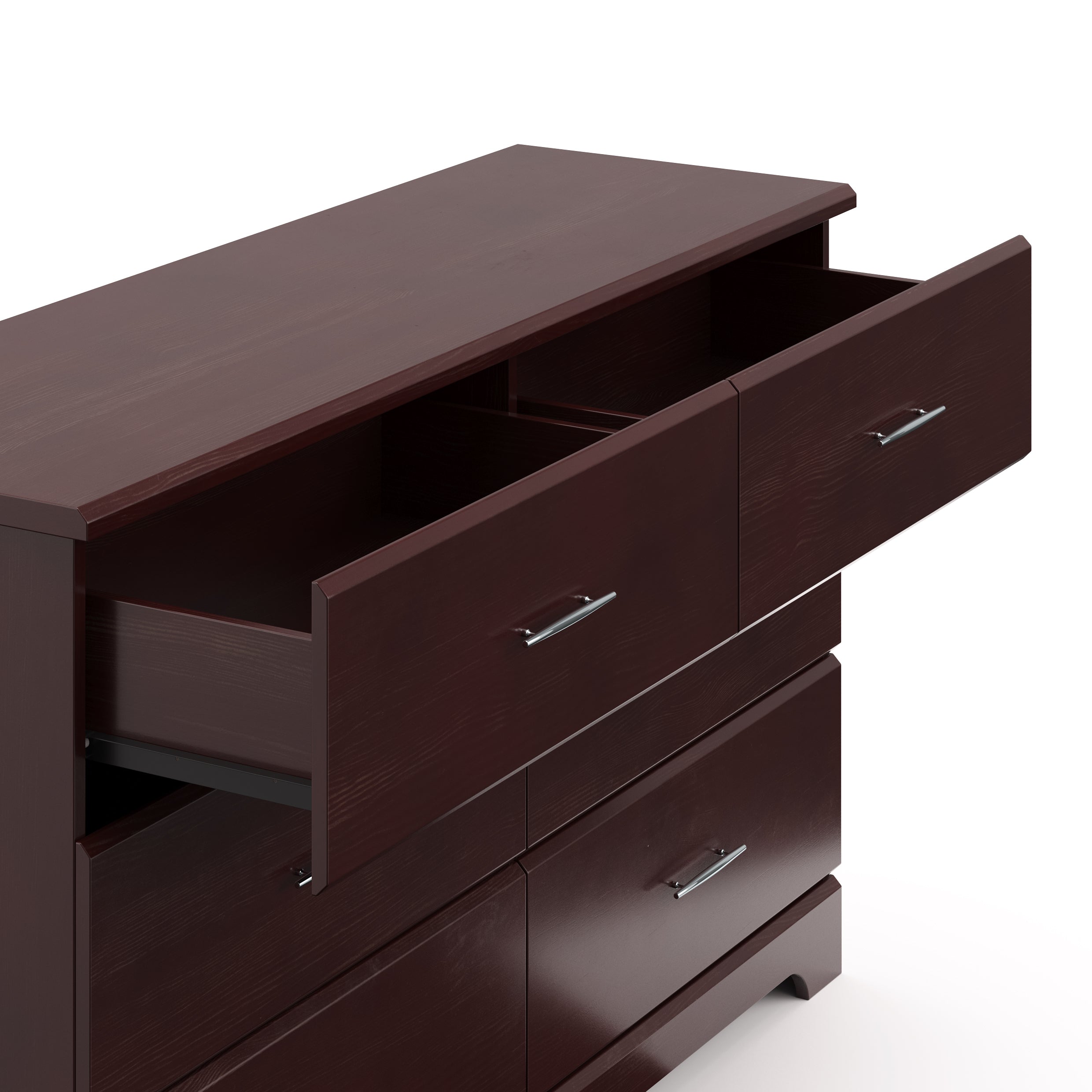 Storkcraft Brookside 6 Drawer Modern Double Dresser Espresso