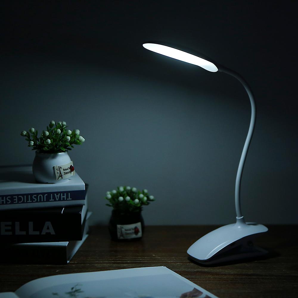 Dimmable Clip-on Leds Rechargeable Desk Lamp Touching Control 360 Flexible Gooseneck 3 Level Brightness Reading Light For Desk Bedroom Office No.19447