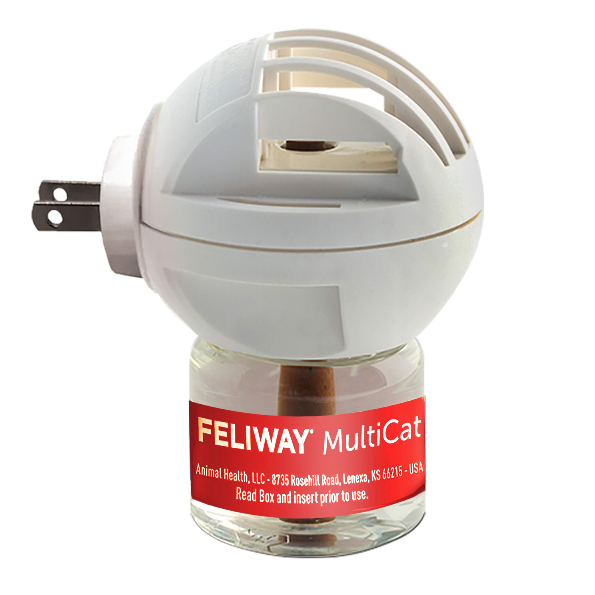 Feliway 30 Day Multicat Diffuser Plug-In Starter Kit， 48 ml.