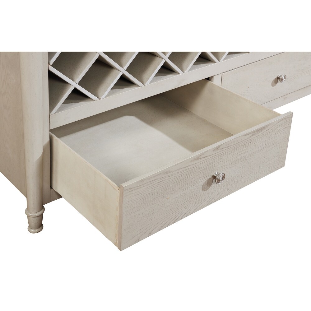 Linon Hayes White Wood Counter Table