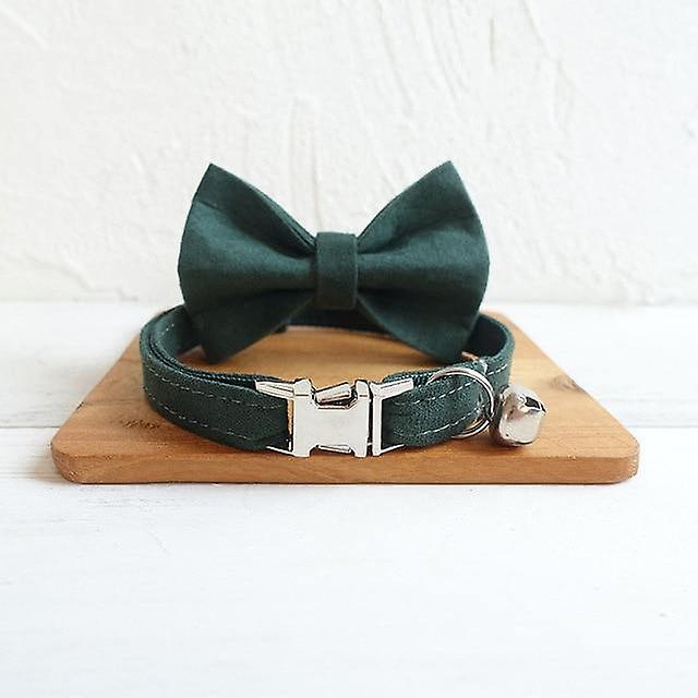 Personalized bow tie small dog collar