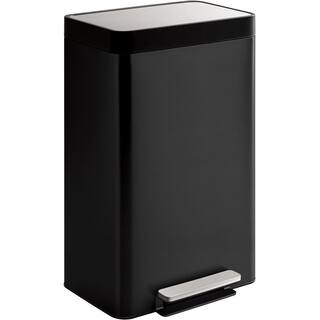 KOHLER 13 Gal. Stainless Steel Trash Can in Black Stainless K-20940-BST