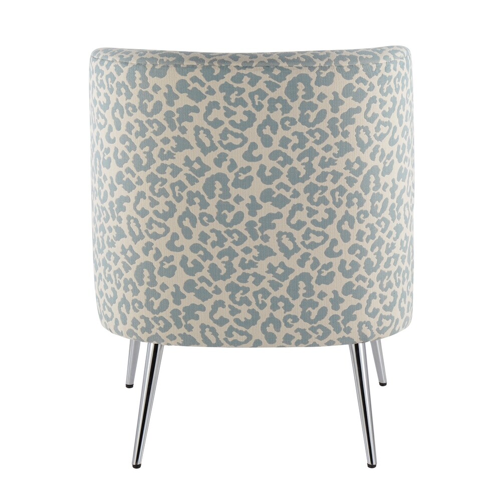 Silver Orchid Harding Leopard Print Slipper Chair