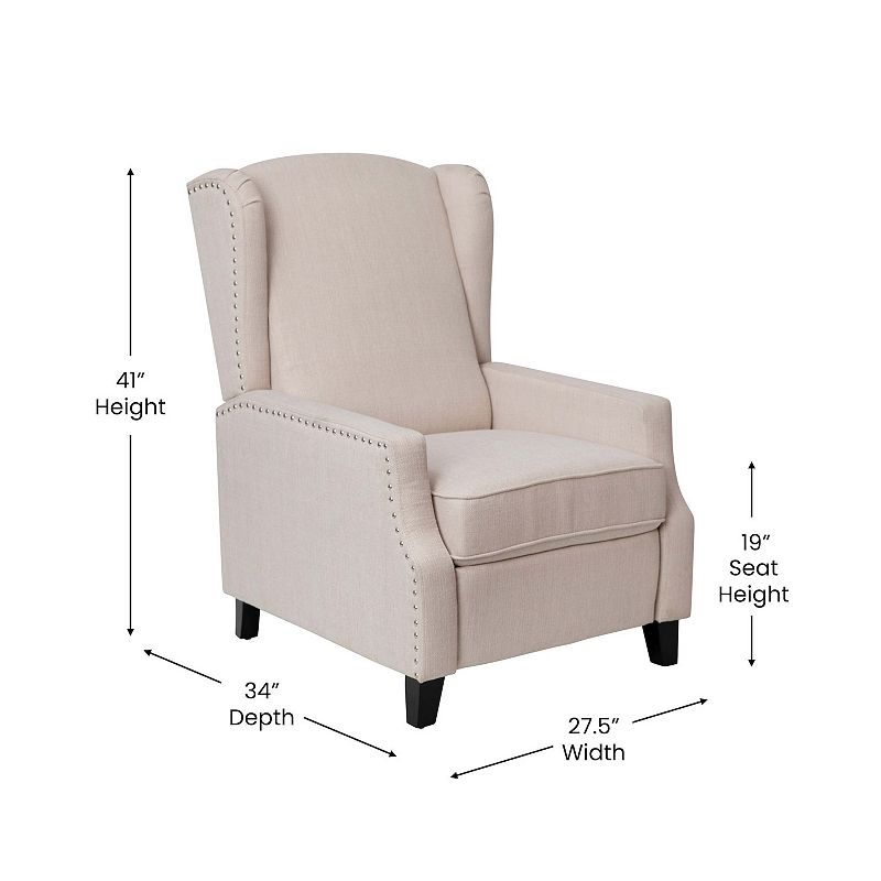 Flash Furniture Prescott Traditional Push-Back Recliner Chair