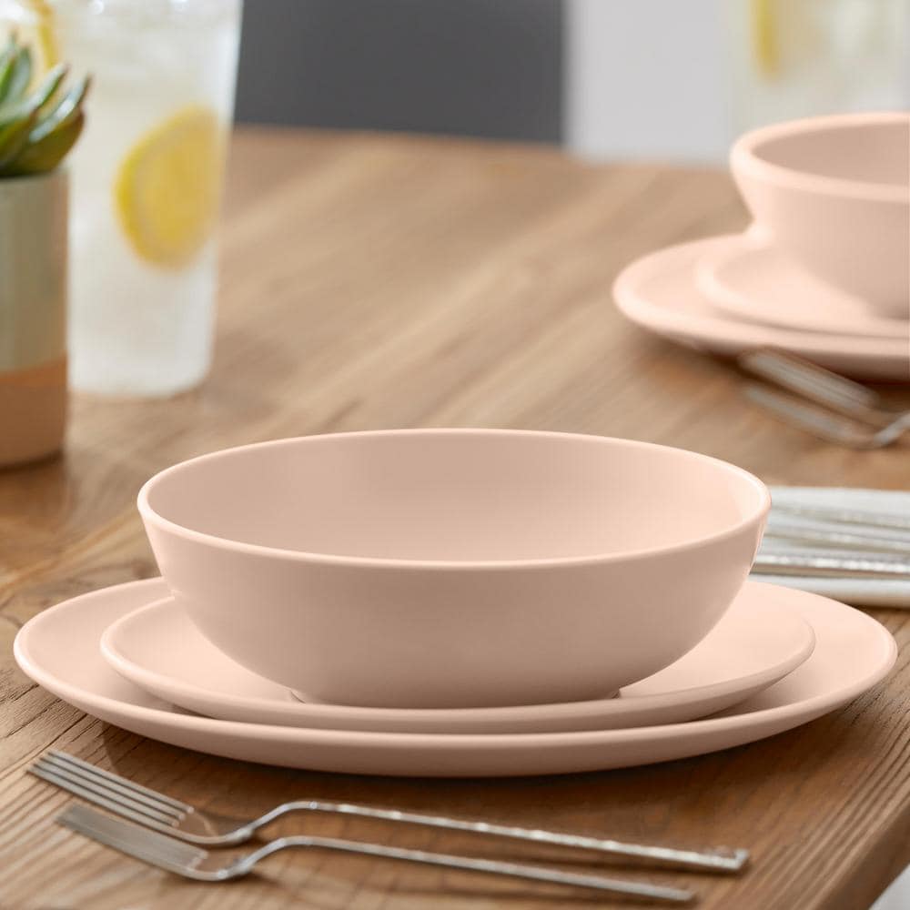 StyleWell Taryn Melamine Dinnerware Set in Matte Aged Clay (Service for 4) AA54SETACL