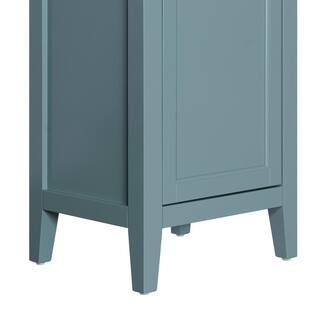 Home Decorators Collection Beverly 20 in. W x 16 in. D x 62 in. H Linen Cabinet in Aegean Teal 20303-LT20-AT