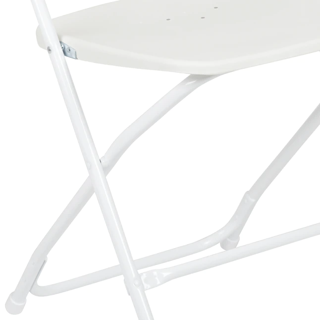 Flash Furniture 10-Pack White Standard Folding Chair with Solid Seat (Indoor)