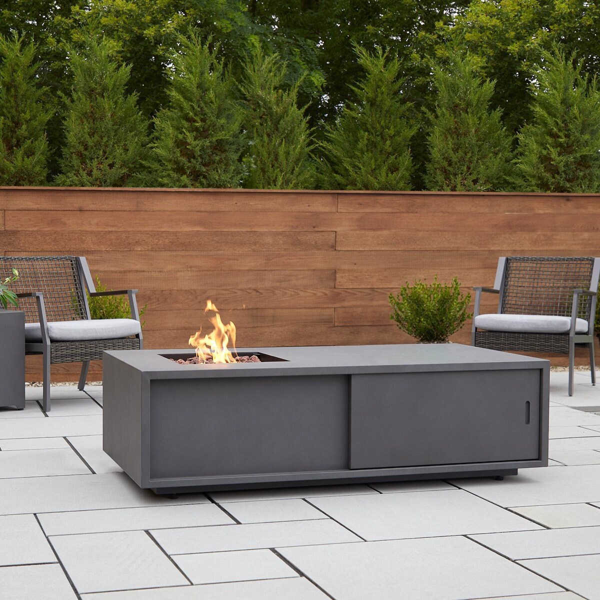 Lakeview Treme 60-Inch Rectangle Propane Gas Fire Table