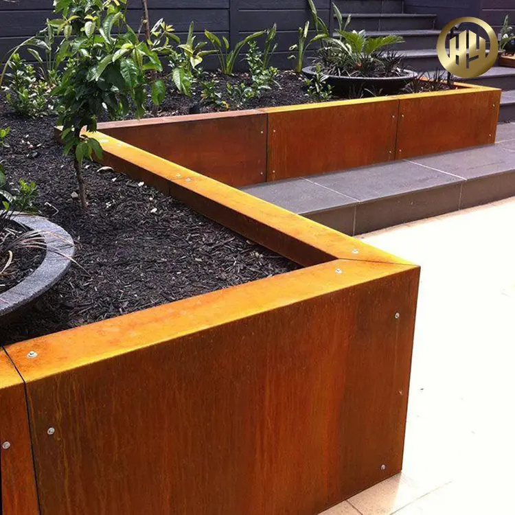 Simple Corten Steel Rusty Metal Factory Supply Lawn Edging