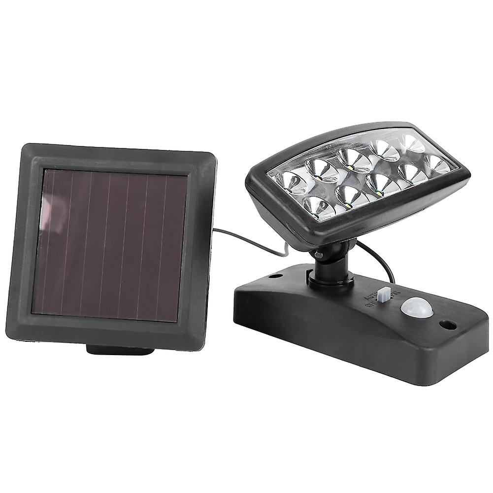 Adjustable 10 LED Chips Solar Powered Induction Wall Light Spotlights for Outdoor Garden Corridor