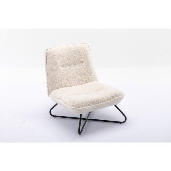 Modern Teddy Fabric Accent Armless Chair