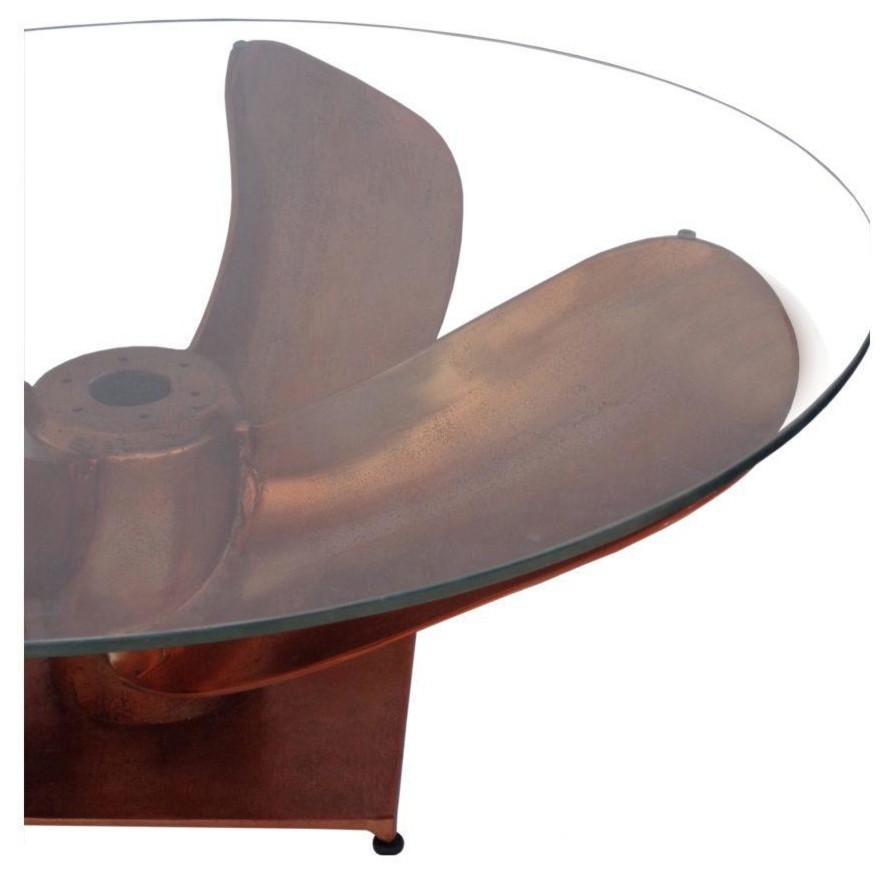 Copper Propeller Coffee Table   Contemporary   Coffee Tables   by Rustic Edge  Houzz