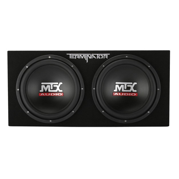 Mtx Tnp212dv 12 inch 2000 watt Dual Loaded Subwoofer Enclosure With Amplifier With Qpower Super Flex 4 Gauge 3000 Watt Amplifier Wiring Amp Kit