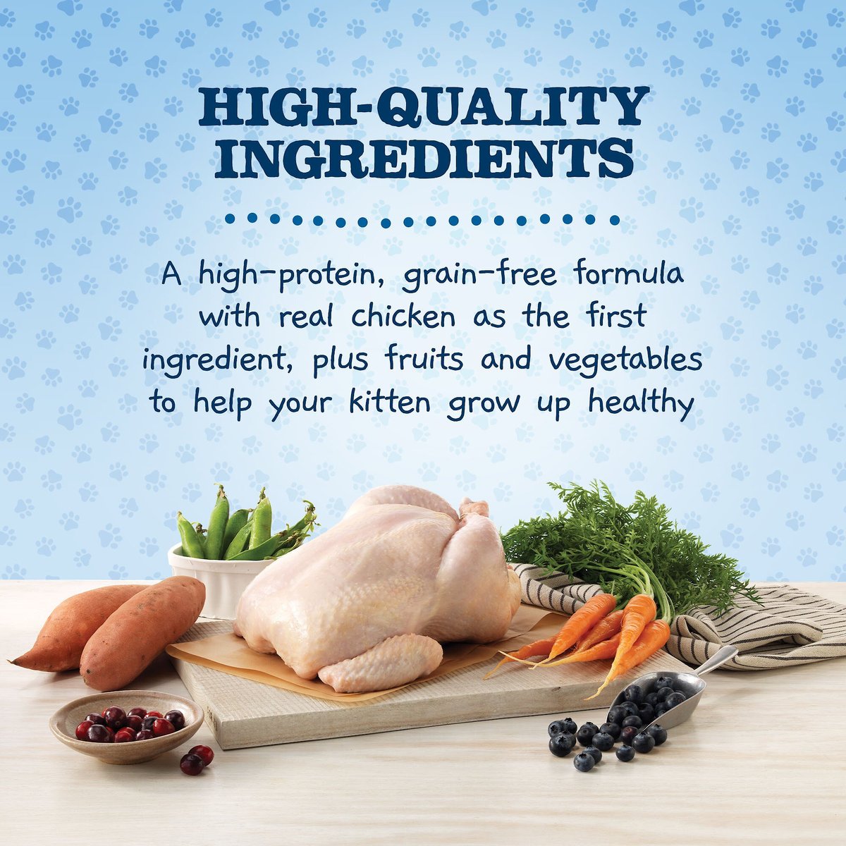 Blue Buffalo Baby Blue Healthy Growth Formula Grain-Free High Protein Chicken and Pea Recipe Kitten Dry Food