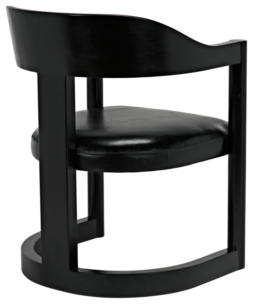 Mccormick Chair  Charcoal Black   Transitional   Armchairs And Accent Chairs   by Noir  Houzz