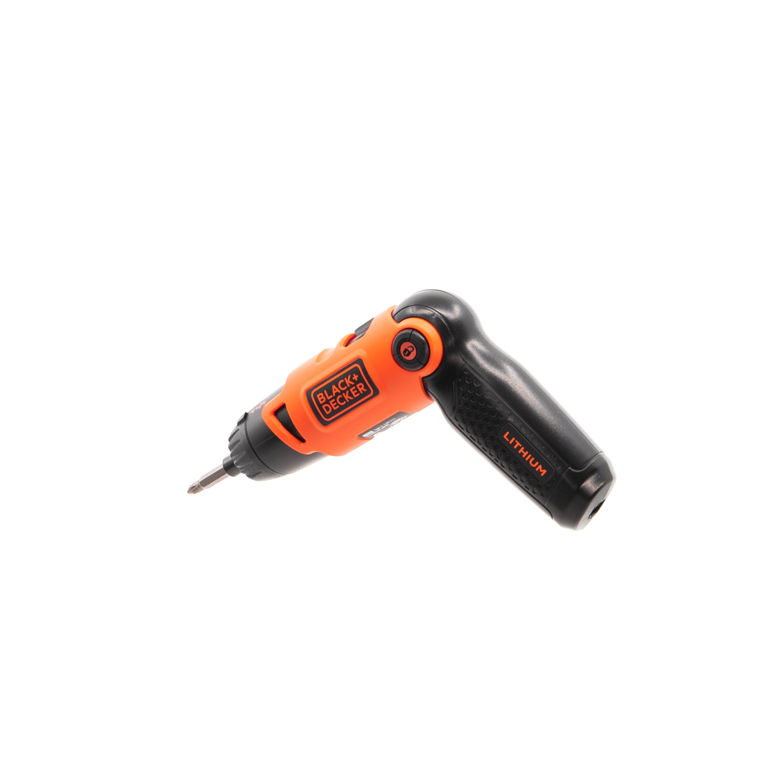 Cordless Screwdriver with Pivoting Handle, USB Charger and 2 Hex Shank Bits