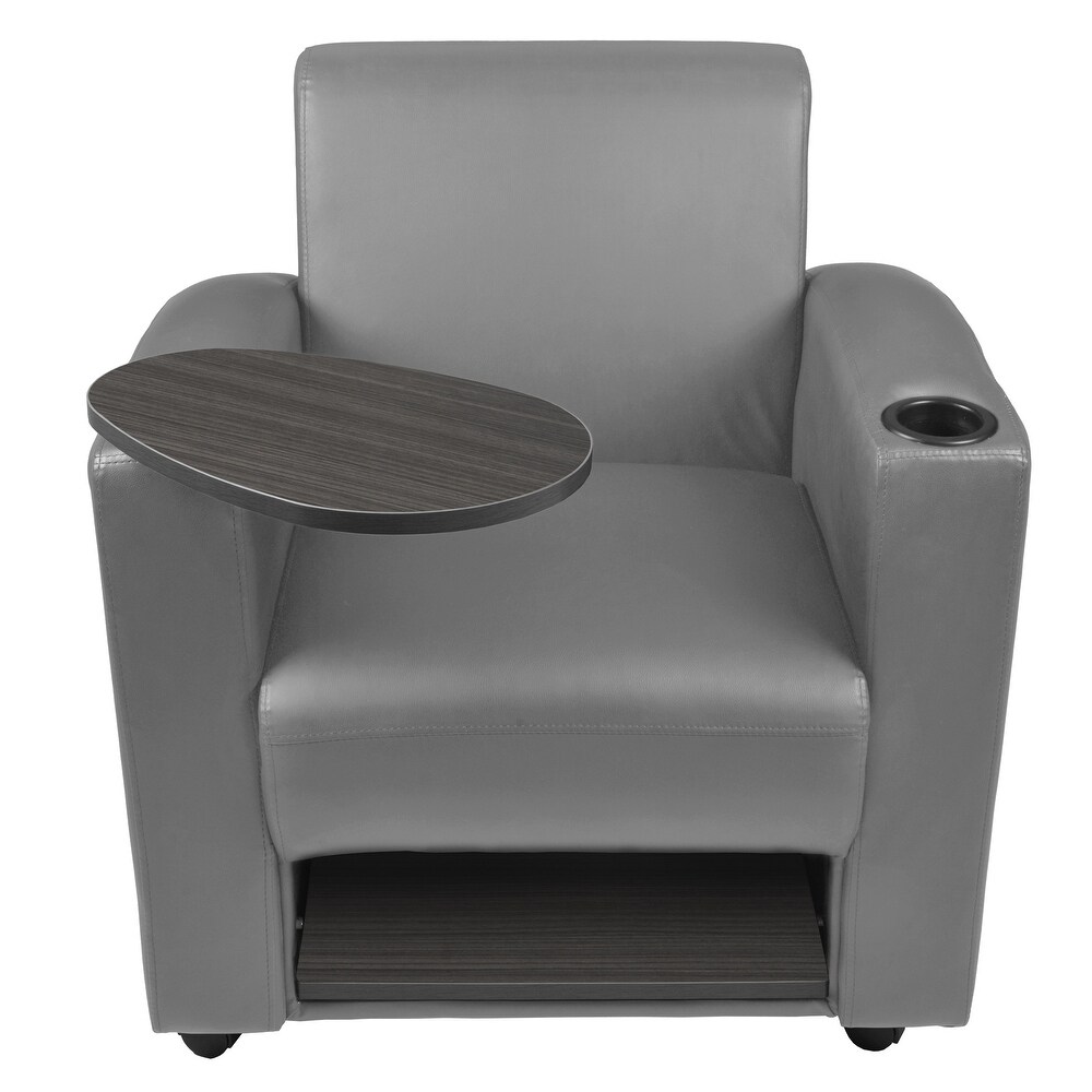 Nova Tablet Arm Chair w/ Storage  Grey/Ash Grey