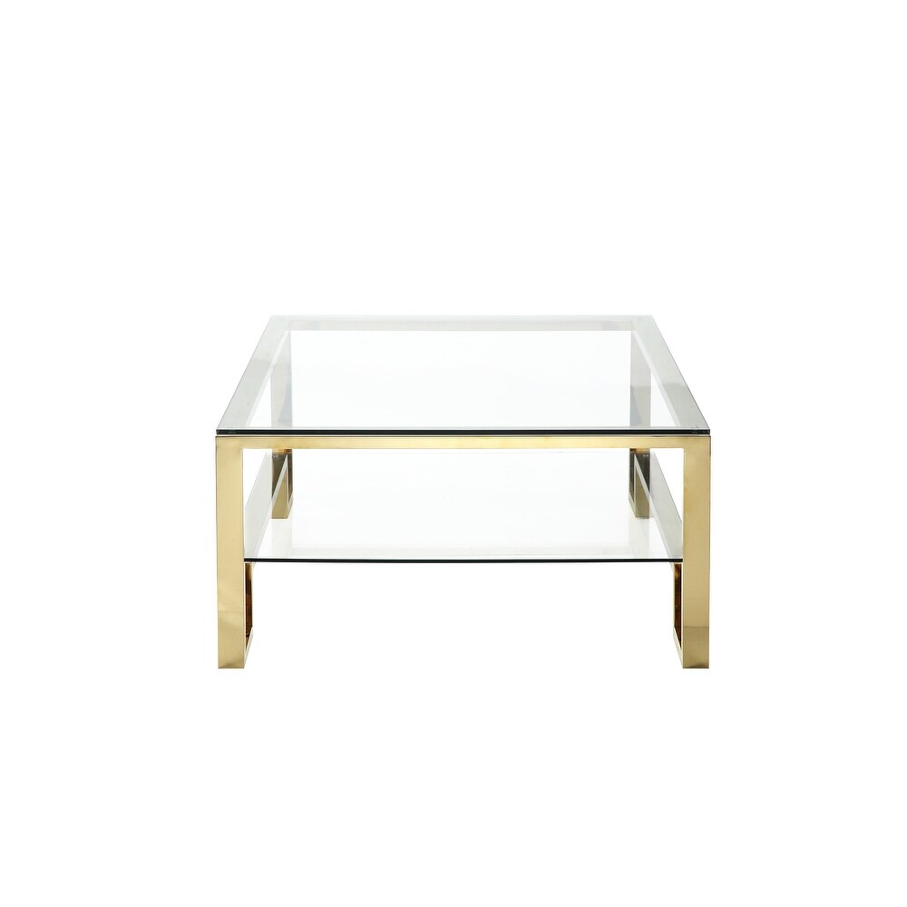 Laurence Coffee Table High Polish Gold.