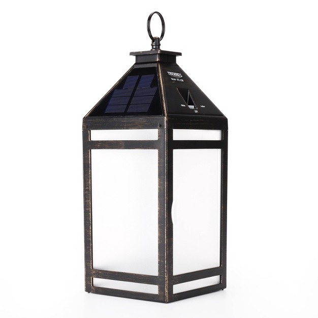 Solar Portable Hanging Outdoor Lantern Black Techko Maid