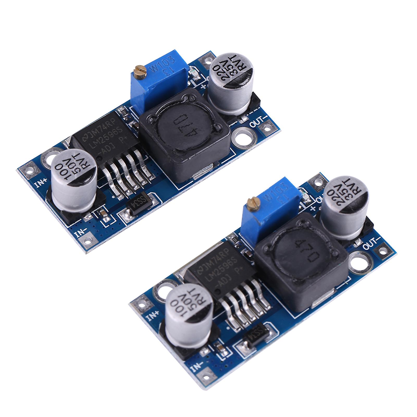 2pcs Dc-dc Ajustable Step Down Power Supply Modules Buck Converters 3.2v~35v To 1.25v~35v 3a