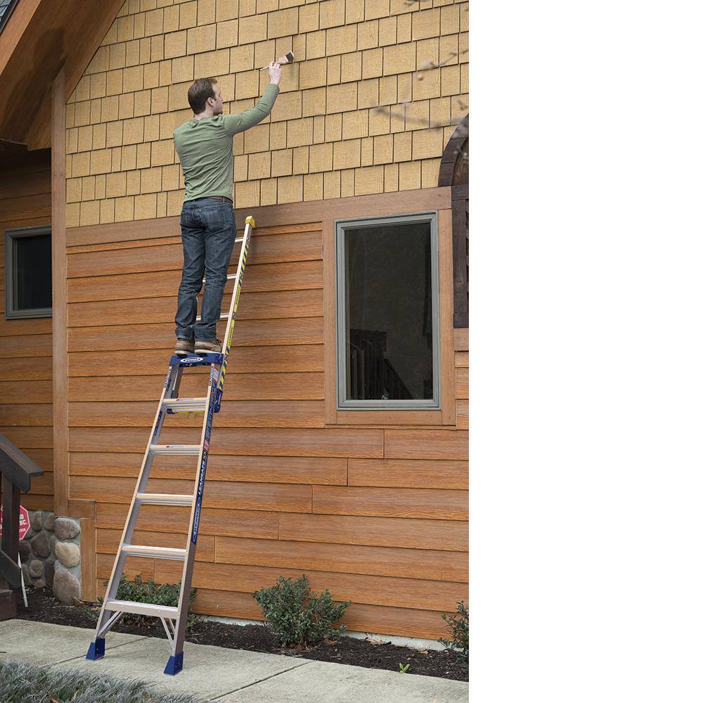 Werner LEANSAFE X3 Aluminum 3-in-1 Multi-Position Ladder ALDP376