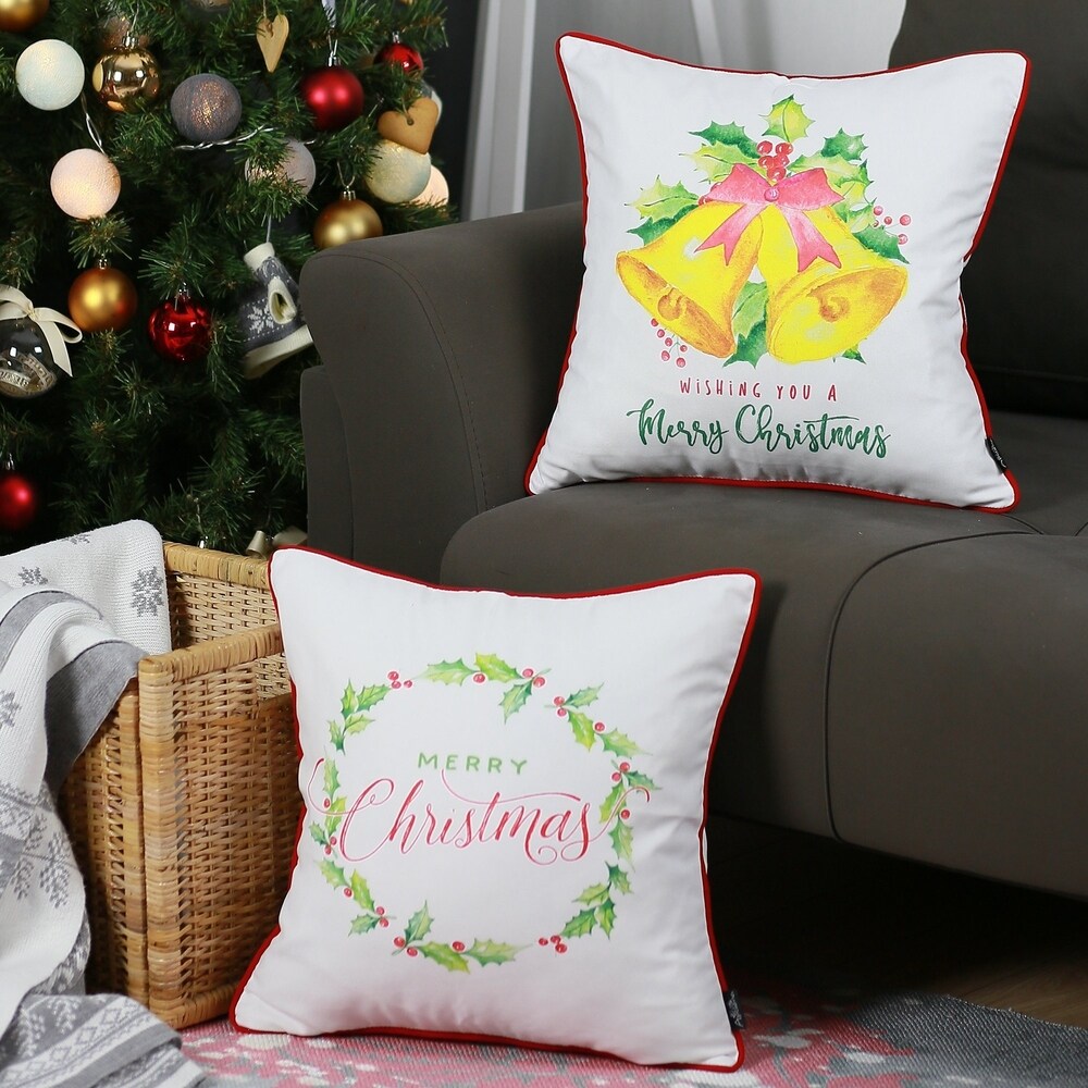 Merry Christmas Set of 2 Throw Pillow Covers Christmas Gift 18\