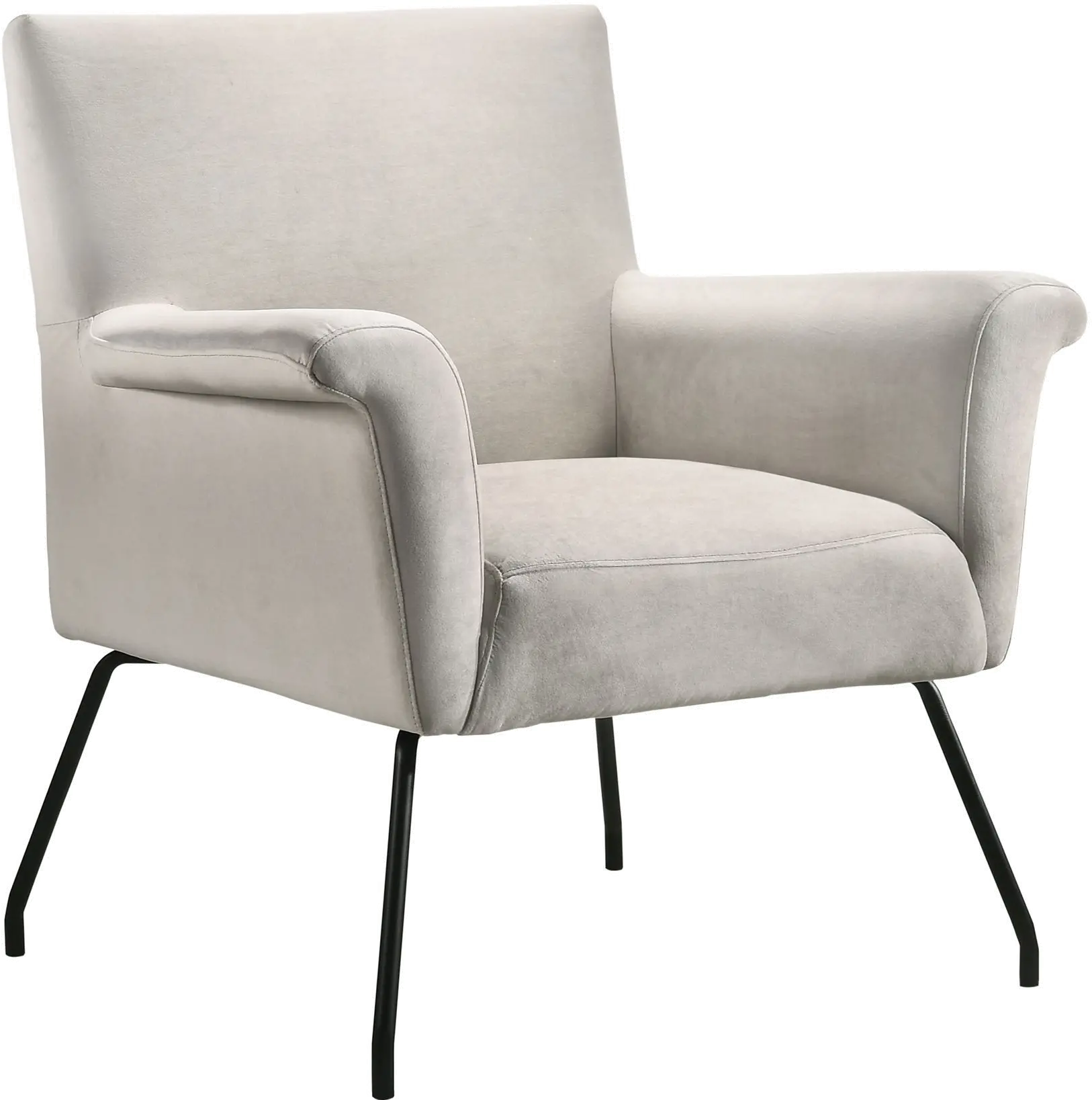 Bukit Mid Century Modern Alisa Abalone Light Gray Accent Chair