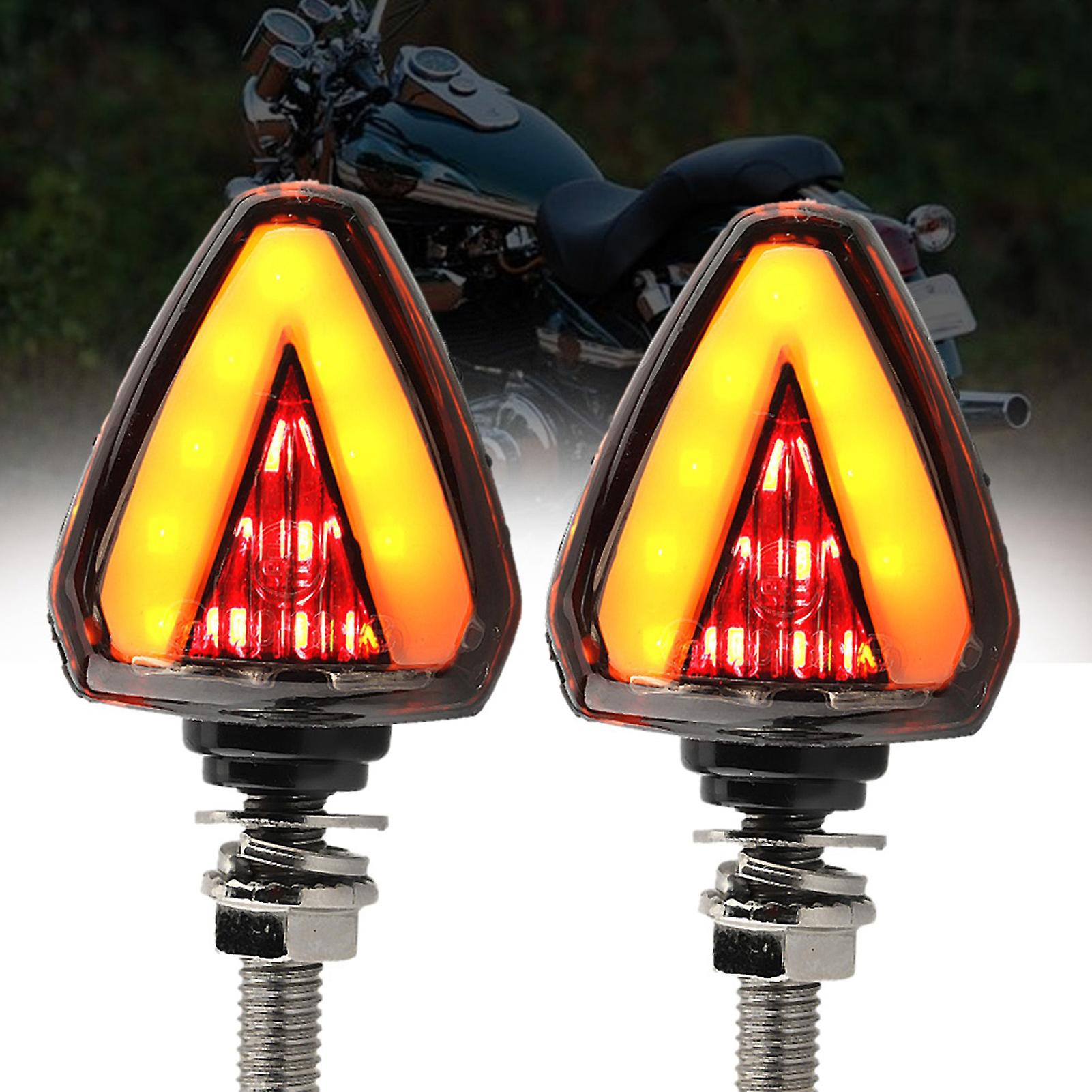 1pair Motorcycle Led Turn Signal Daytime Running Light Blinker Flasher Indicator Light Universal