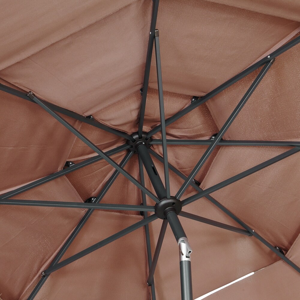 Ainfox 10ft Patio Umbrella 3 tier Outdoor Umbrella (No Base)