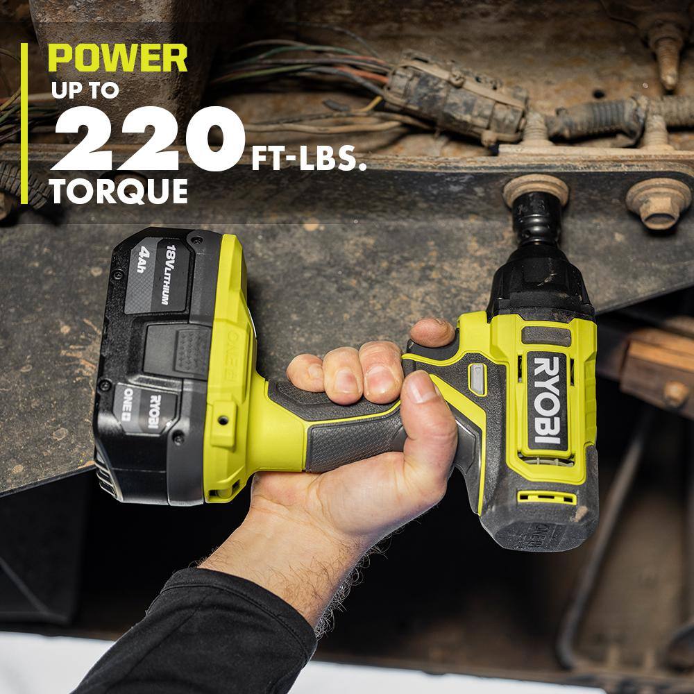 RYOBI ONE+ 18V Cordless 38 in. Impact Wrench (Tool Only) PCL250B