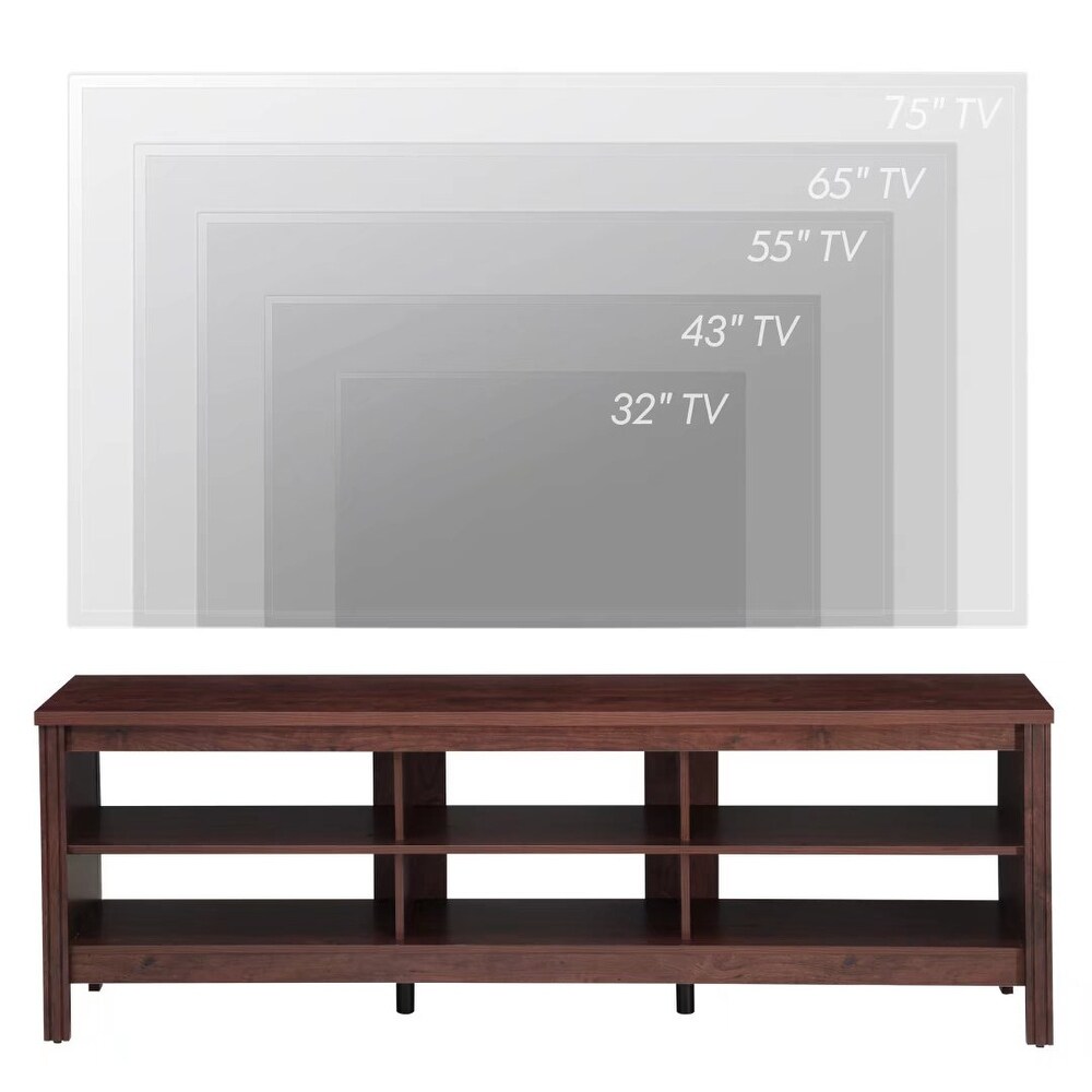 TV Stand for 75 Inch TV Console Table  Wood Entertainment Center