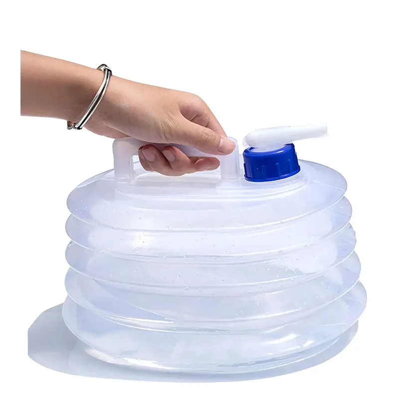 NPOT Collapsible Water Bucket 5L/10L/15L Emergency Water Storage Water Container Foldable Leak Proof Portable For Camping Hiking