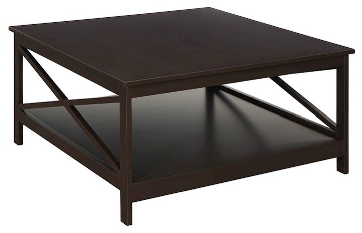 Convenience Concepts Oxford 36 quotSquare Coffee Table  Espresso   Transitional   Coffee Tables   by ShopFreely  Houzz