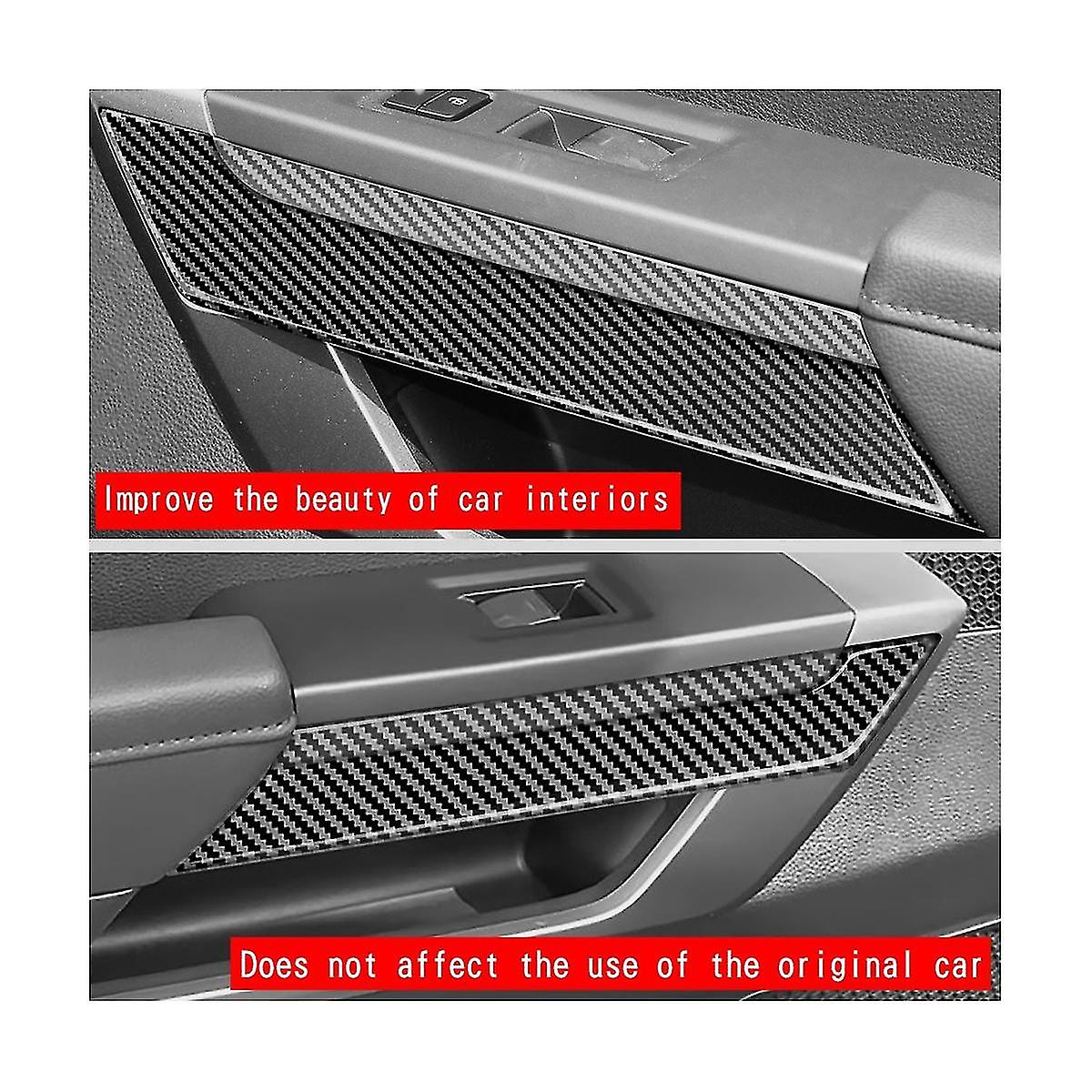 For 2022-2023 Car Carbon Fiber Pattern Door Inner Handle Panel Decoration Frame Cover Low Version