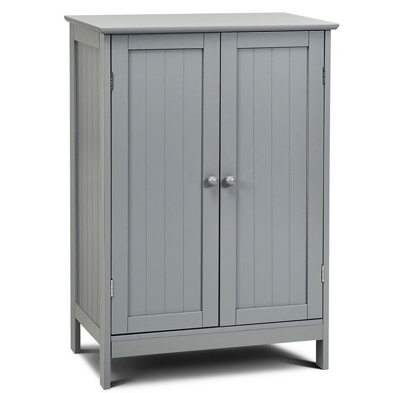 Bathroom Floor Storage Double Door Cupboard Cabinet