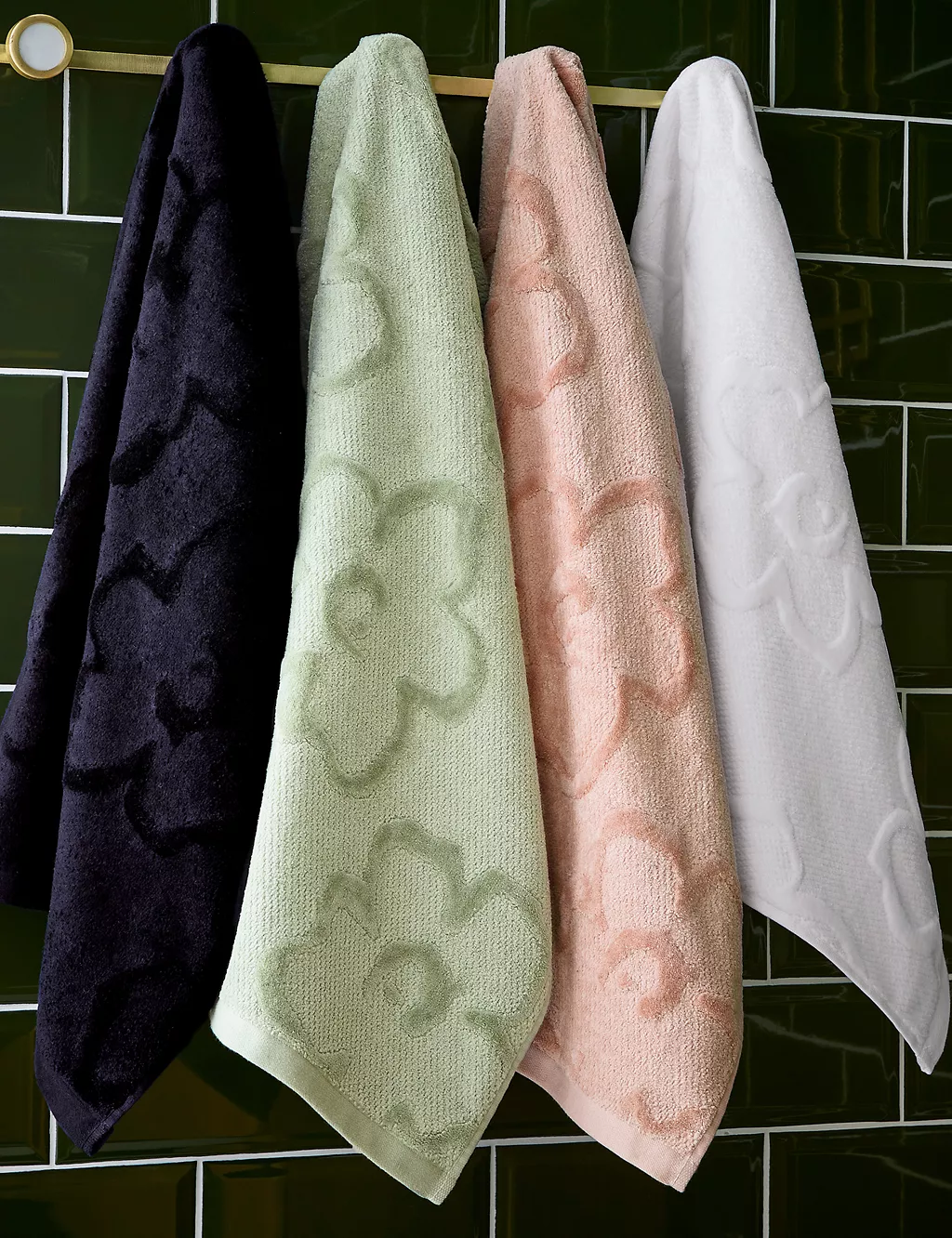 Pure Cotton Magnolia Textured Towel