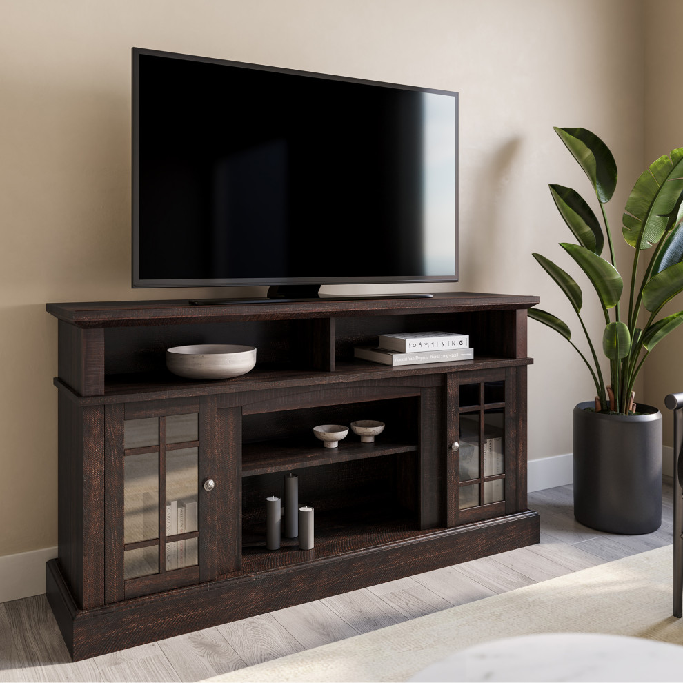 58 quotHome Astorga Television Stand Console   Rustic   Entertainment Centers And Tv Stands   by OneBigOutlet  Houzz