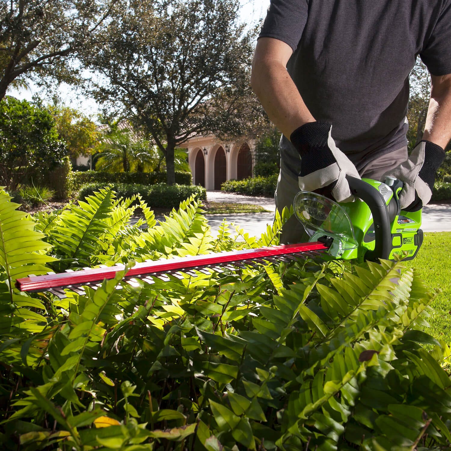 Greenworks 40V 24 in. Cordless Hedge Trimmer with 2Ah Battery and Charger