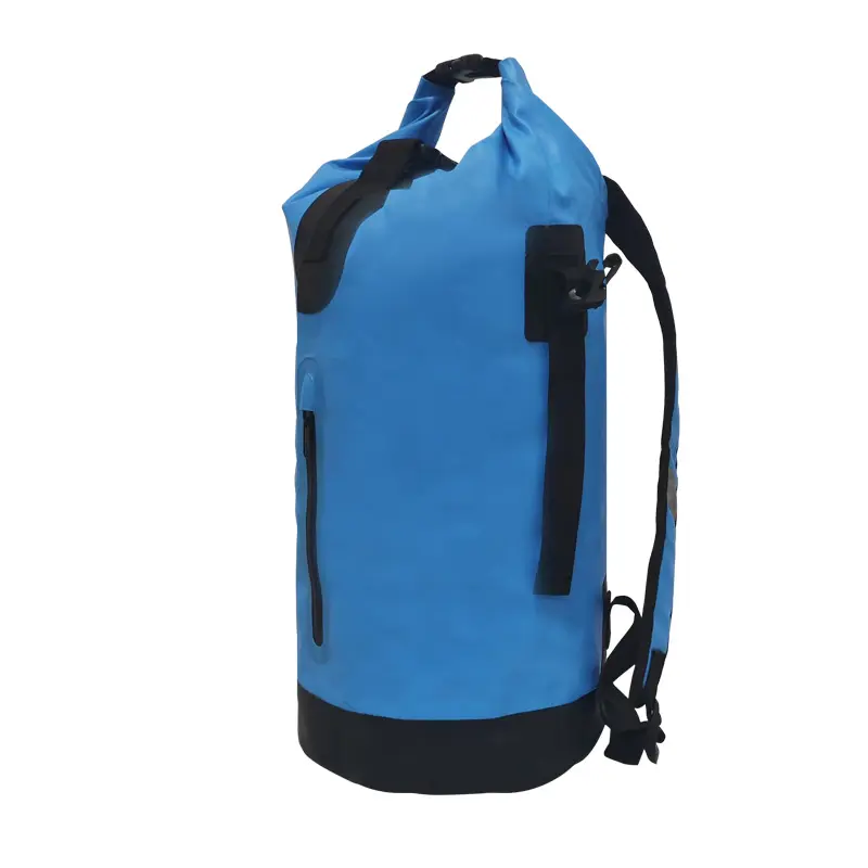 roll top waterproof foldable backpack dry bag with two strips for outdoor sports