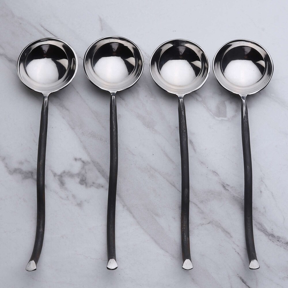 Twig Design Burnt Black Sugar Spoon 4 Pcs. Set