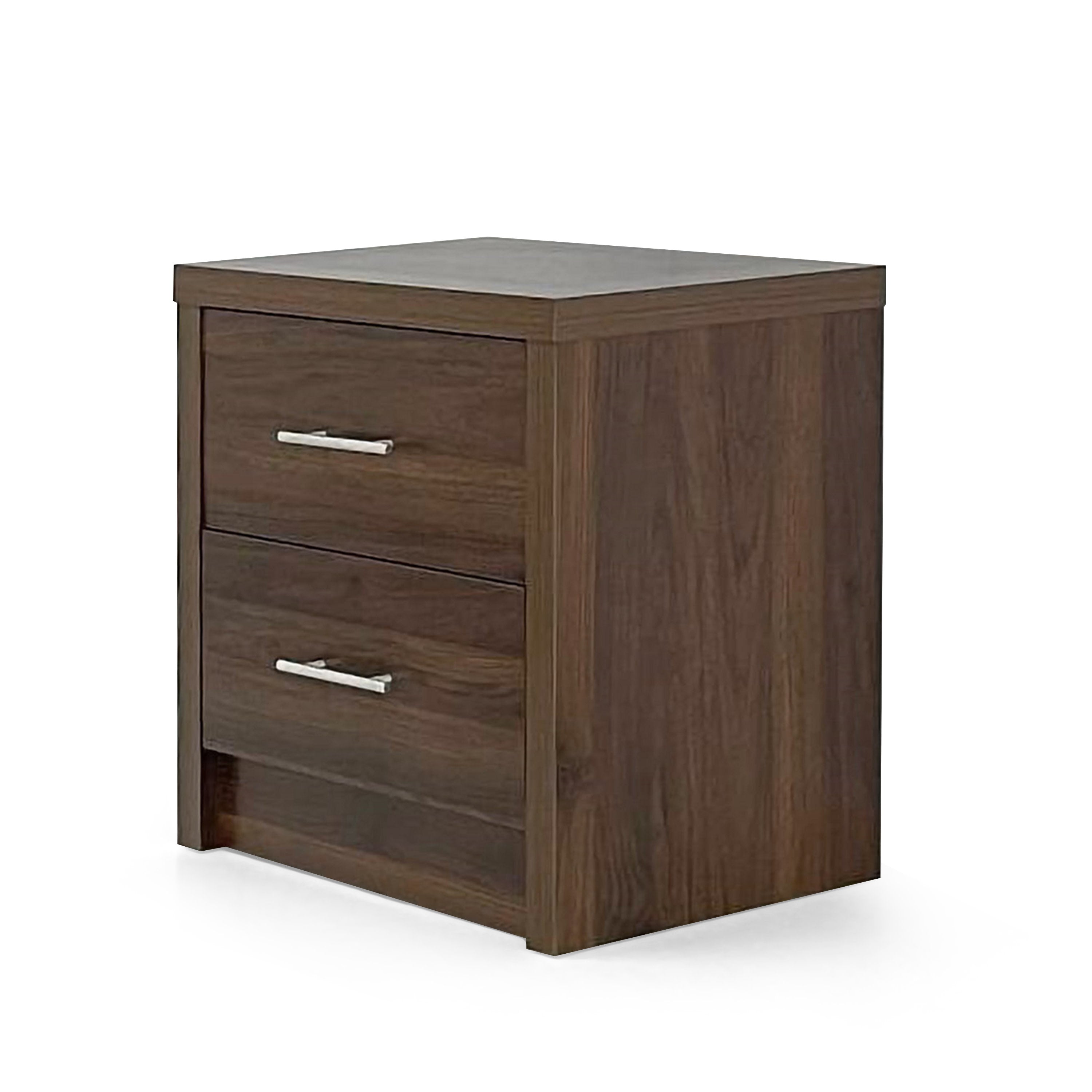 Marlette Modern Faux Wood 2 Drawer Nightstand