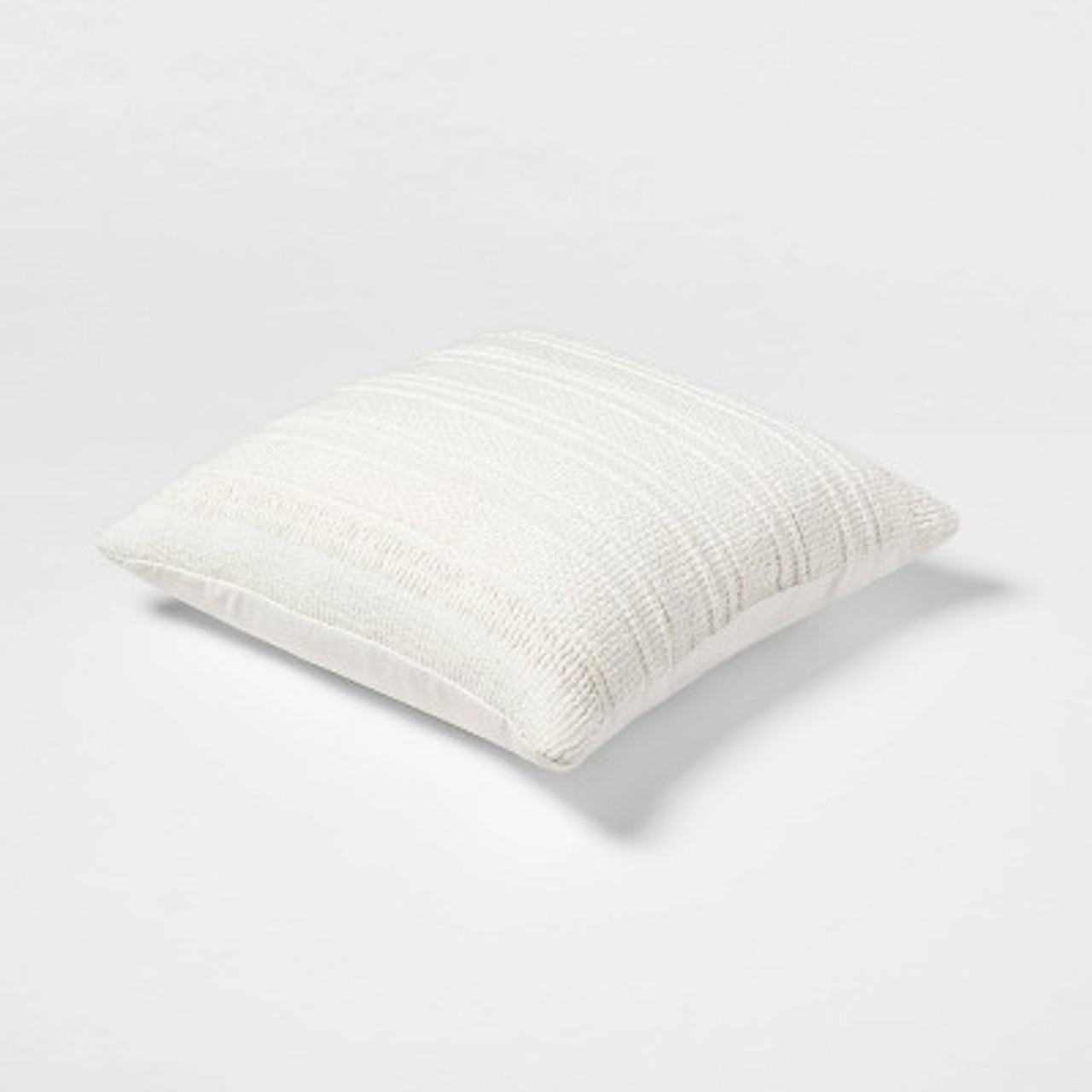 Oversized Textural Woven Square Throw Pillow Cream - Threshold