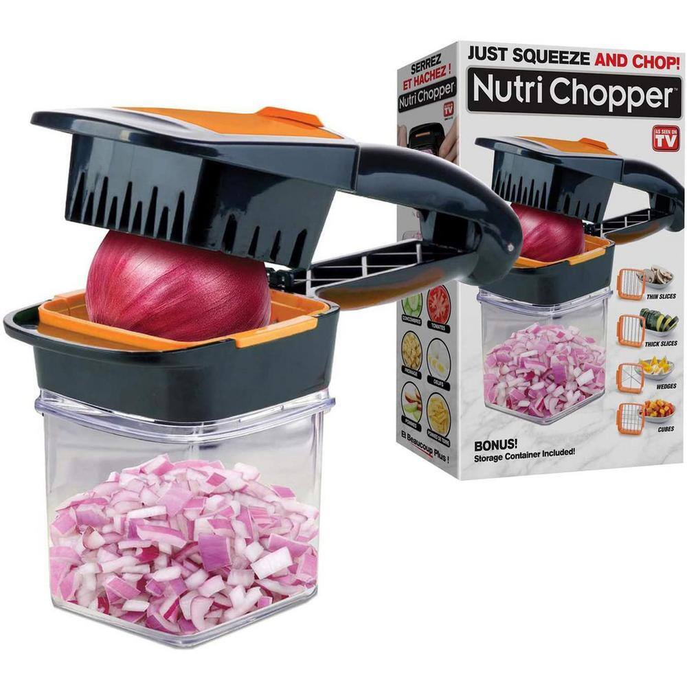 As Seen on TV Nutri Chopper 5-in-1 Compact Portable Handheld Kitchen Slicer with Storage Container 2705MO-HD