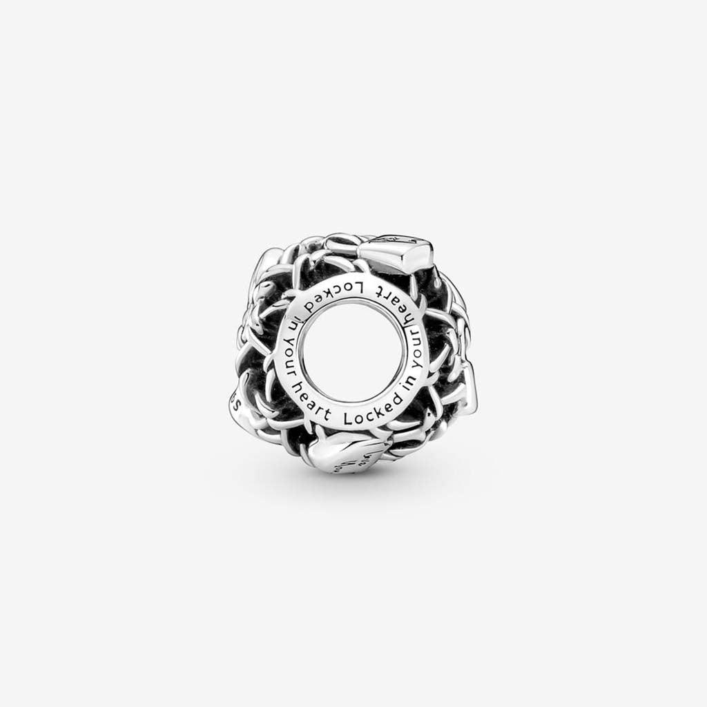 PANDORA  Openwork Chain Link Padlock Charm