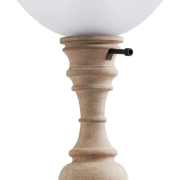 Adesso Vintage Whitewash Torchiere Floor Lamp