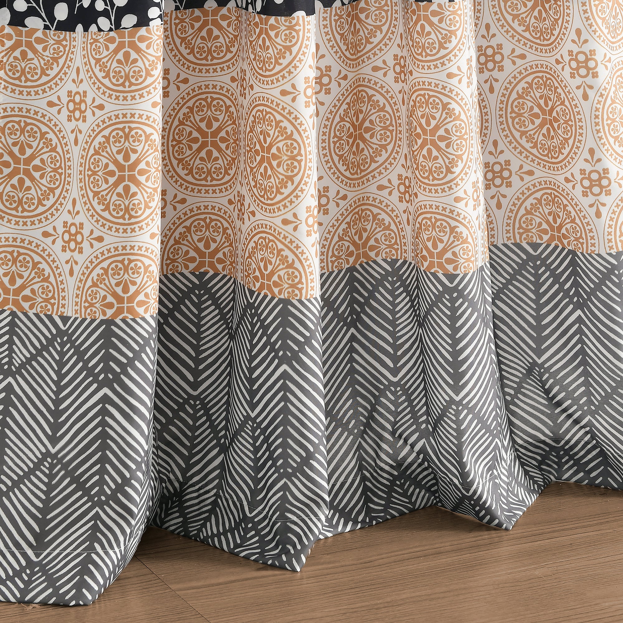 Bohemian Stripe Window Curtain Panel Set